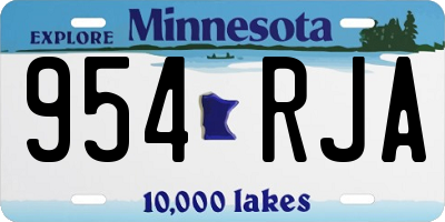 MN license plate 954RJA
