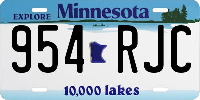 MN license plate 954RJC