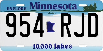 MN license plate 954RJD