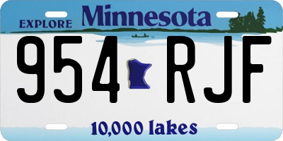 MN license plate 954RJF