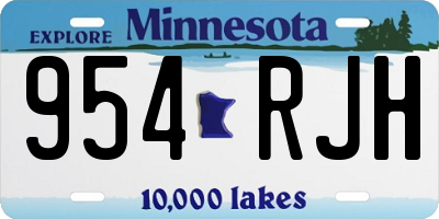 MN license plate 954RJH