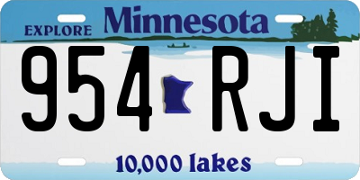MN license plate 954RJI