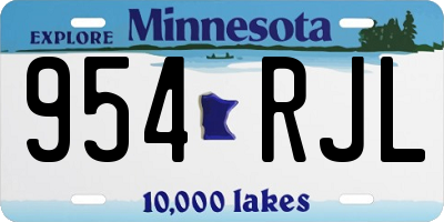 MN license plate 954RJL
