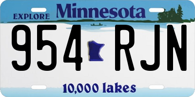 MN license plate 954RJN
