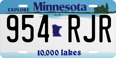 MN license plate 954RJR