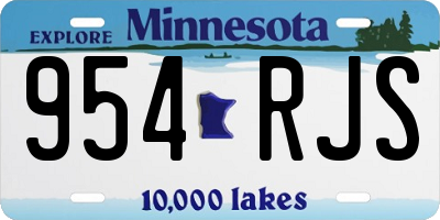 MN license plate 954RJS