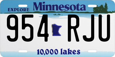 MN license plate 954RJU