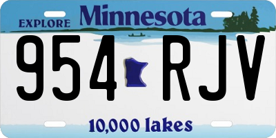 MN license plate 954RJV
