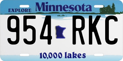 MN license plate 954RKC