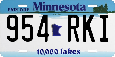 MN license plate 954RKI