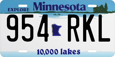 MN license plate 954RKL