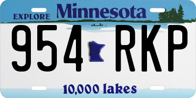 MN license plate 954RKP