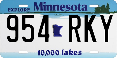 MN license plate 954RKY
