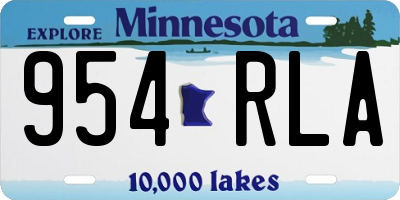 MN license plate 954RLA
