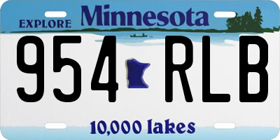 MN license plate 954RLB