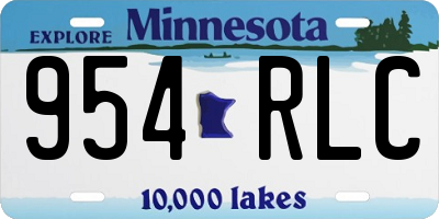 MN license plate 954RLC
