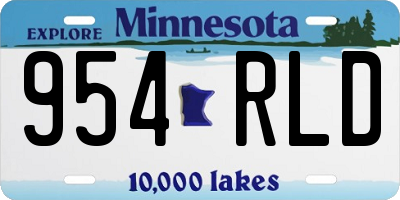 MN license plate 954RLD