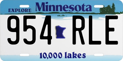 MN license plate 954RLE