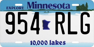 MN license plate 954RLG