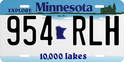 MN license plate 954RLH