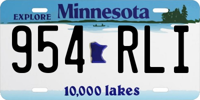 MN license plate 954RLI