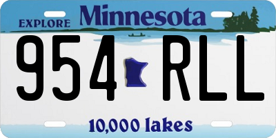 MN license plate 954RLL