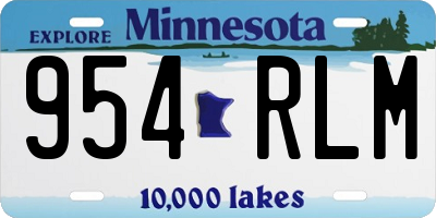 MN license plate 954RLM