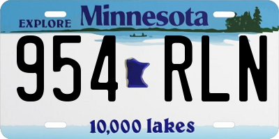 MN license plate 954RLN