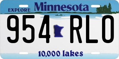 MN license plate 954RLO