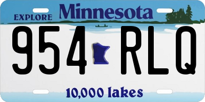 MN license plate 954RLQ