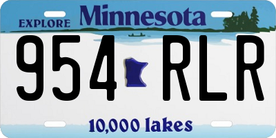MN license plate 954RLR