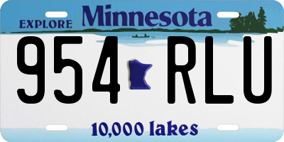 MN license plate 954RLU
