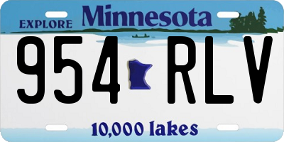 MN license plate 954RLV