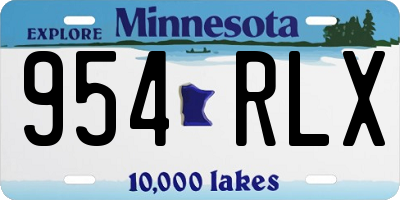 MN license plate 954RLX