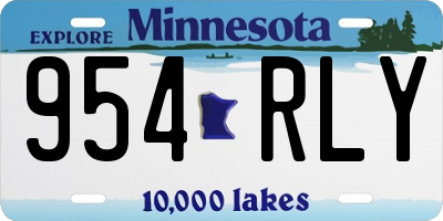 MN license plate 954RLY