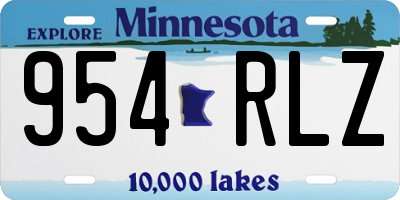 MN license plate 954RLZ