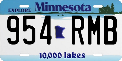 MN license plate 954RMB