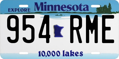 MN license plate 954RME