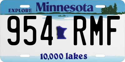 MN license plate 954RMF
