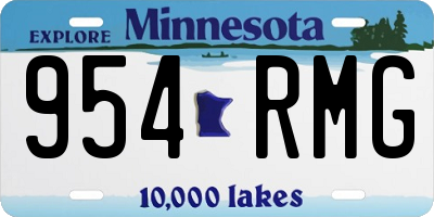 MN license plate 954RMG