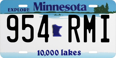 MN license plate 954RMI