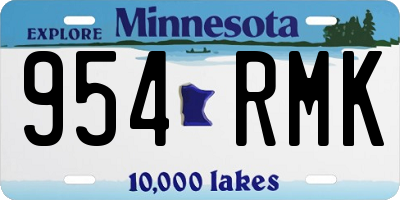 MN license plate 954RMK