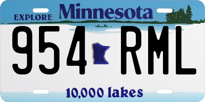 MN license plate 954RML