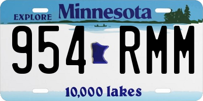 MN license plate 954RMM
