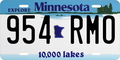 MN license plate 954RMO
