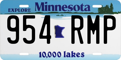 MN license plate 954RMP