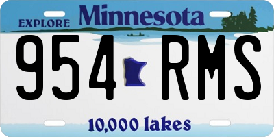 MN license plate 954RMS