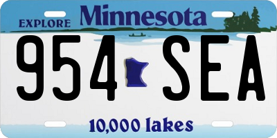 MN license plate 954SEA