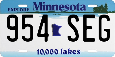 MN license plate 954SEG