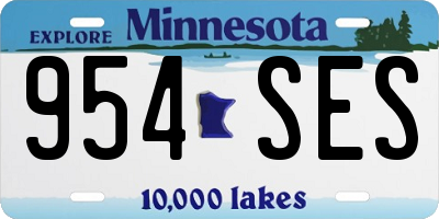 MN license plate 954SES